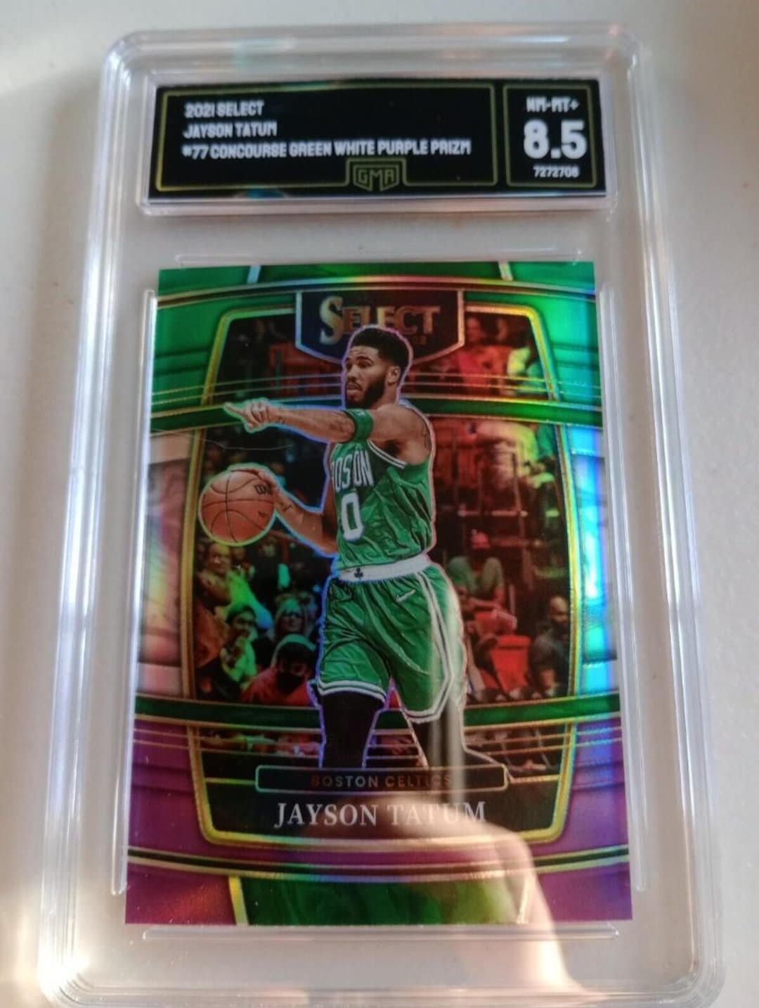 Jayson Tatum 2021-22 NBA Panini Select #77 Concourse Green/white