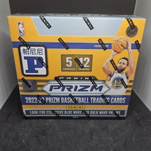 Basketball NBA Panini Prizm 2022-23 TMALL Asia Box Exclusive - Neuf sous scellés - Bleu et or Prizms