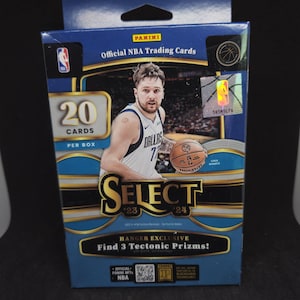 Scatola esclusiva Panini Select NBA 2023-24 con gancio per pallone da basket - Nuova sigillata in fabbrica - 3 Prismi Tectonic