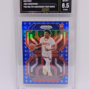 Josh Christopher 2021 Panini Prizm #324 NBA 75th Anniversary Prizm Rookie Card GMA 8.5 Mint Graded