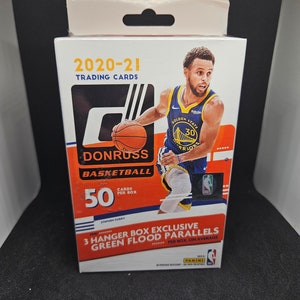 Boîte à suspension Panini Donruss NBA 2020-21 scellée en usine - 3 exclusivités Green Flood Parallels