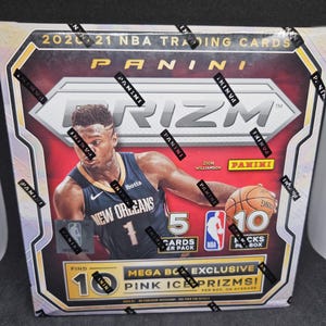 Mega Box de basket-ball Panini Prizm 2020-2021 NBA Exclusive Mega Box - Neuve scellée - 10 prix Pink Ice