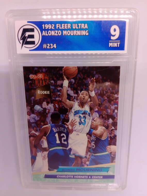Alonzo Mourning 1992 Fleer Ultra 234 Rookie Card ECG 9 Mint Plus 