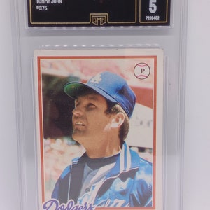 Tommy John 1978 Topps #375 GMA 5 eX Carta da baseball classificata MLB in perfette condizioni