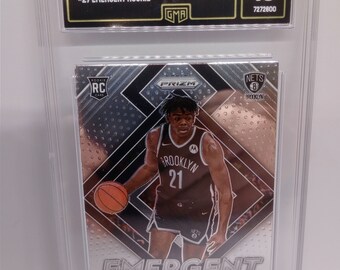 Day'Ron Sharpe Panini Prizm 2021 NBA #27 Emergent Rookie Card GMA 10 Gem Mint Graded NBA Card
