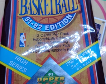 NBA Upper Deck 1991-92 Basketball Inagural Edition Series 1 Cards Factory Sealed - 1 Pack - 12 Cards - Holograms