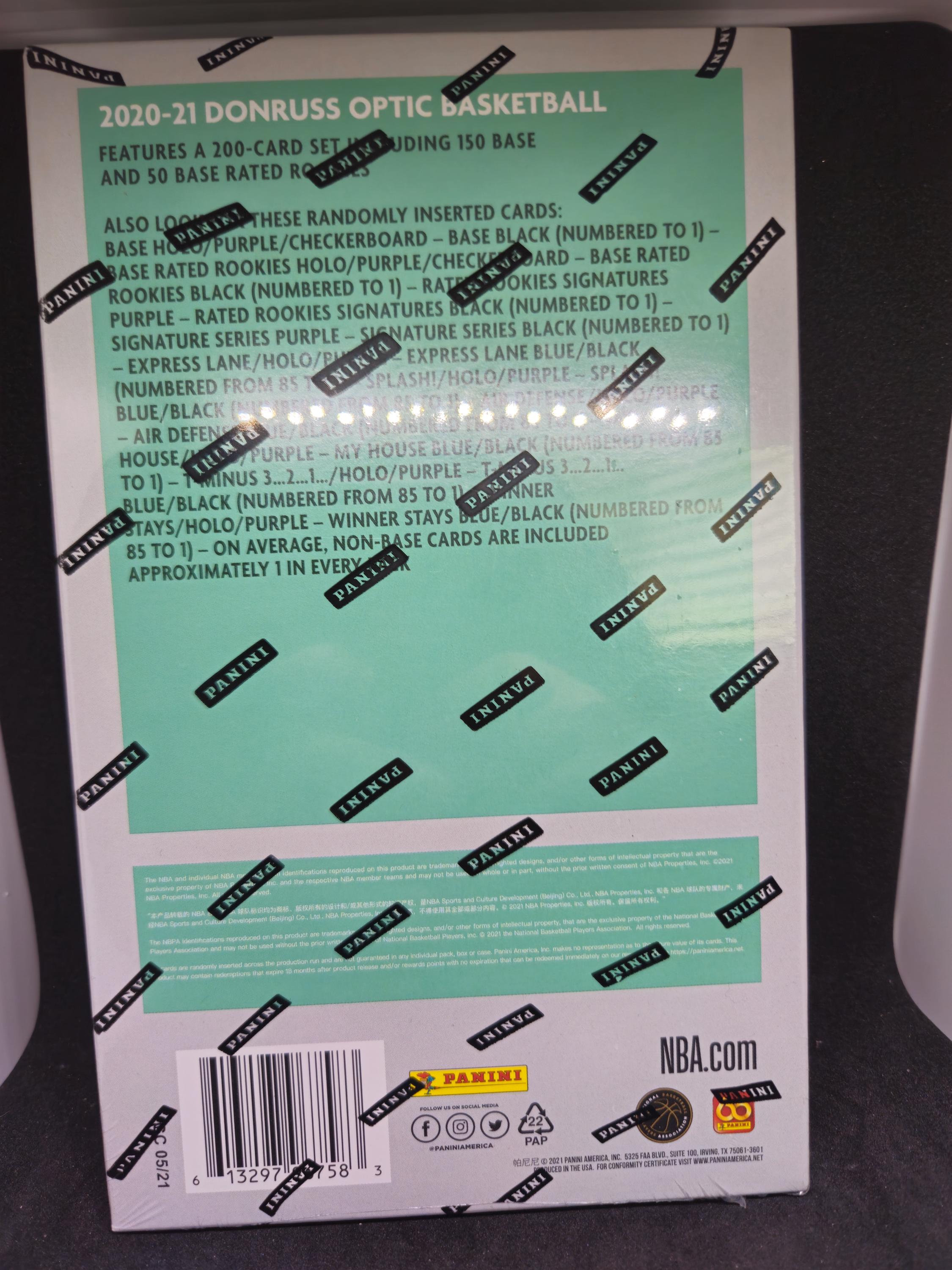 Panini Donruss Optic 2020-21 NBA バスケットボール 20個パック 