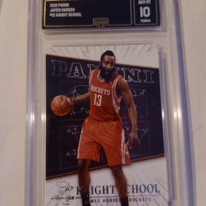 ジェームズ・ハーデン 2013 パニーニ #12 ナイトスクール GMA 10 ジェム ミント NBA グレーディングカード