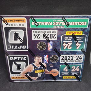 Panini Donruss Optic 2023-24 NBA Basketball 24 Pack Detailverkauf Box Exclusive - Brandneue Fabrik versiegelt - 15 Prizms 9 Einsätze