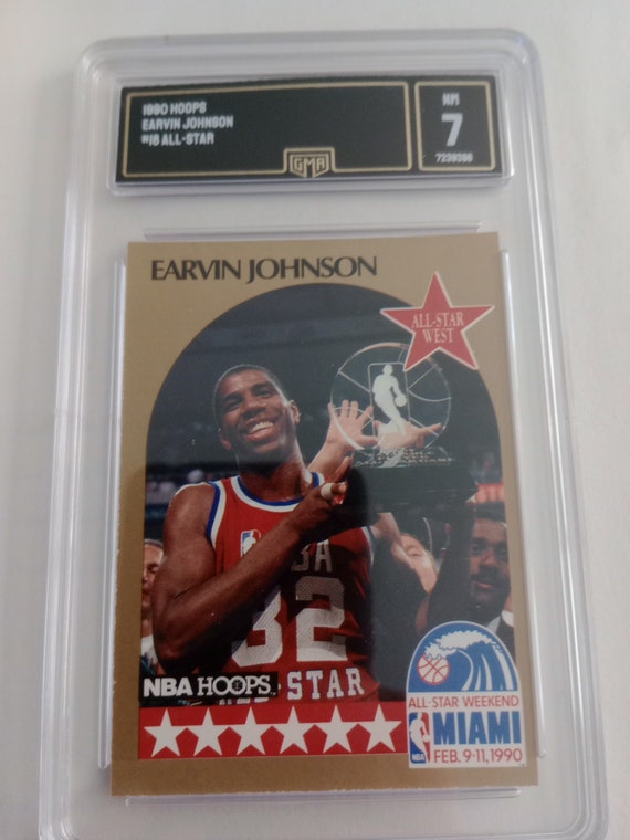 NBA 90sレイカーズ　カード（サイン・ジャージ他）18枚セット Earvin Magic Johnson 1990 NBA Hoops #18 All-star Insert Card - GMA