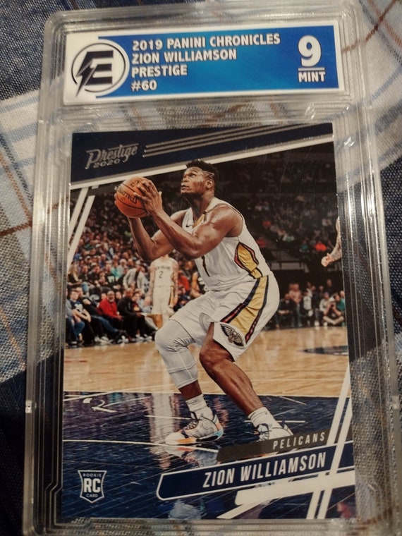 Zion Williamson Rookie Card ECG 9 Mint Plus - Panini Chronicles Prestige  #60 NBA Card Graded - Etsy
