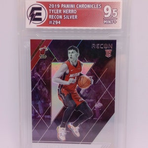 Cartão de novato Tyler Herro 2019 Recon Silver #294 ECG 9.5 Mint Plus