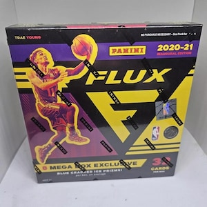 Exclusivité Mega Box Panini Flux 2020-21 NBA Basketball - Nouvelle usine scellée - 8 prix Blue Cracked Ice
