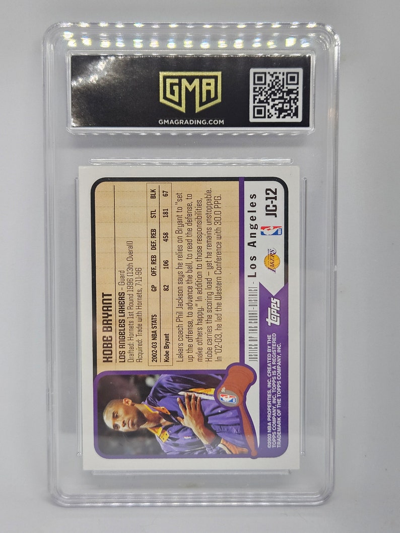 Kobe Bryant 2003 Topps justice of the Court Insert Holo JC-12 GMA 6 ...
