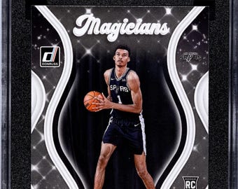 Victor Wembanyama 2023-24 NBA Panini Donruss #10 "Magicians" Insert Rookie Card - SGC 10 Gem Mint Graded