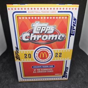 Topps Chrome 2022 McDonald's All Star Basketball Blaster Box - New Factory Sealed - 2 RayWave Refractor Parallels