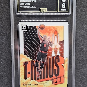 ザック・ラヴィーン 2021-22 パニーニ ドンラス オプティック #8 「T-Minus 3, 2, 1」インサート GMA 9 ミントグレード NBA カード