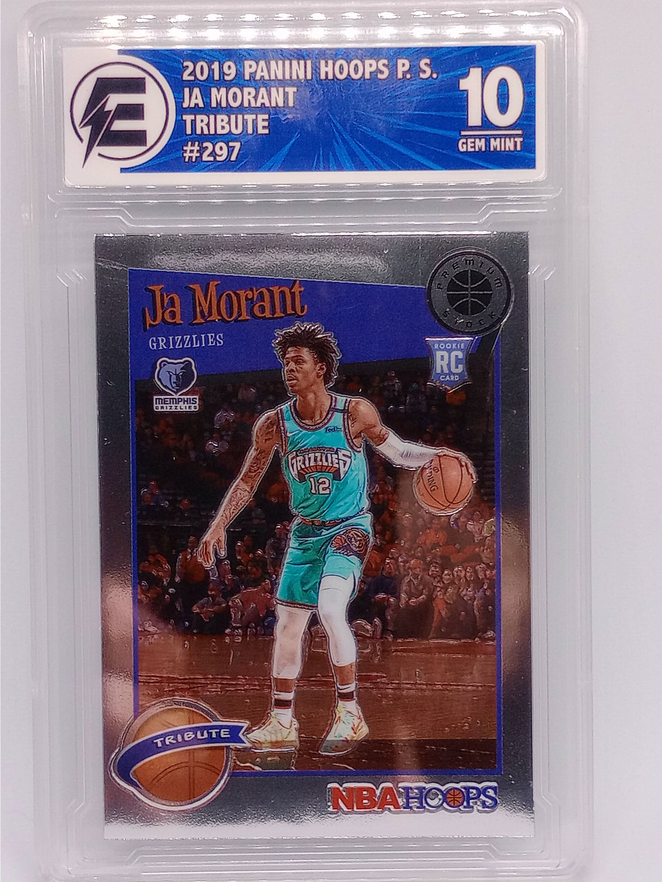 Ja Morant 2019-20 Panini NBA Hoops Premium Stock #297 Tribute