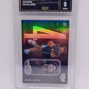Jalen Green 2021-22 Panini Chronicles Draft Picks #184 Gala Rookie Card GMA 9 Mint Plus Graded NBA Card