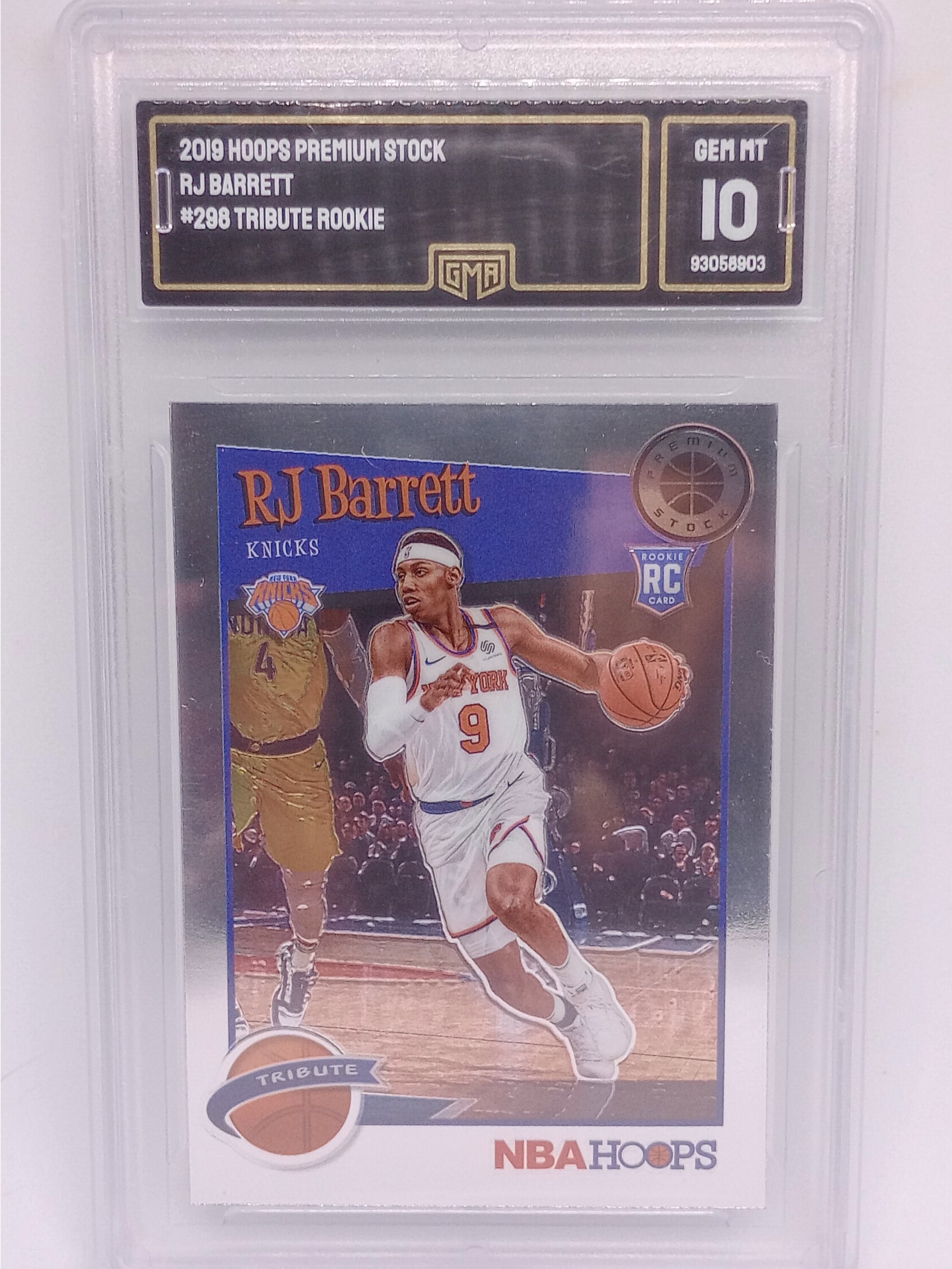RJ Barrett 2019 Panini NBA Hoops Premium Stock Tribute RJ Barrett 2019 Panini NBA Hoops Premium Stock Tribute