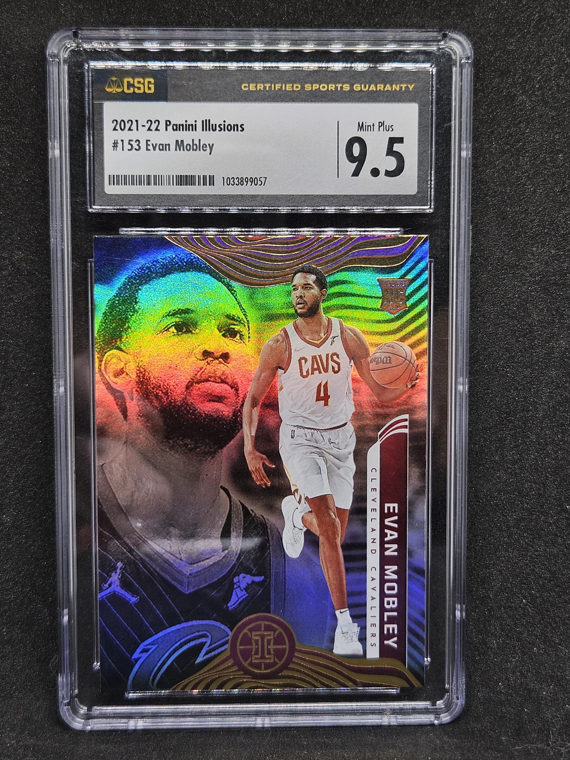 Evan Mobley 2021-22 NBA Panini Illusions #153 Holo Rookie Card