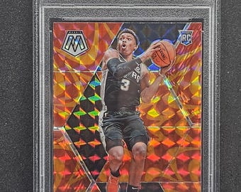 Keldon Johnson 2019 NBA Panini Mosaic #238 Reactive Orange Prizm Rookie Card - PSA 10 Gem Mint Graded