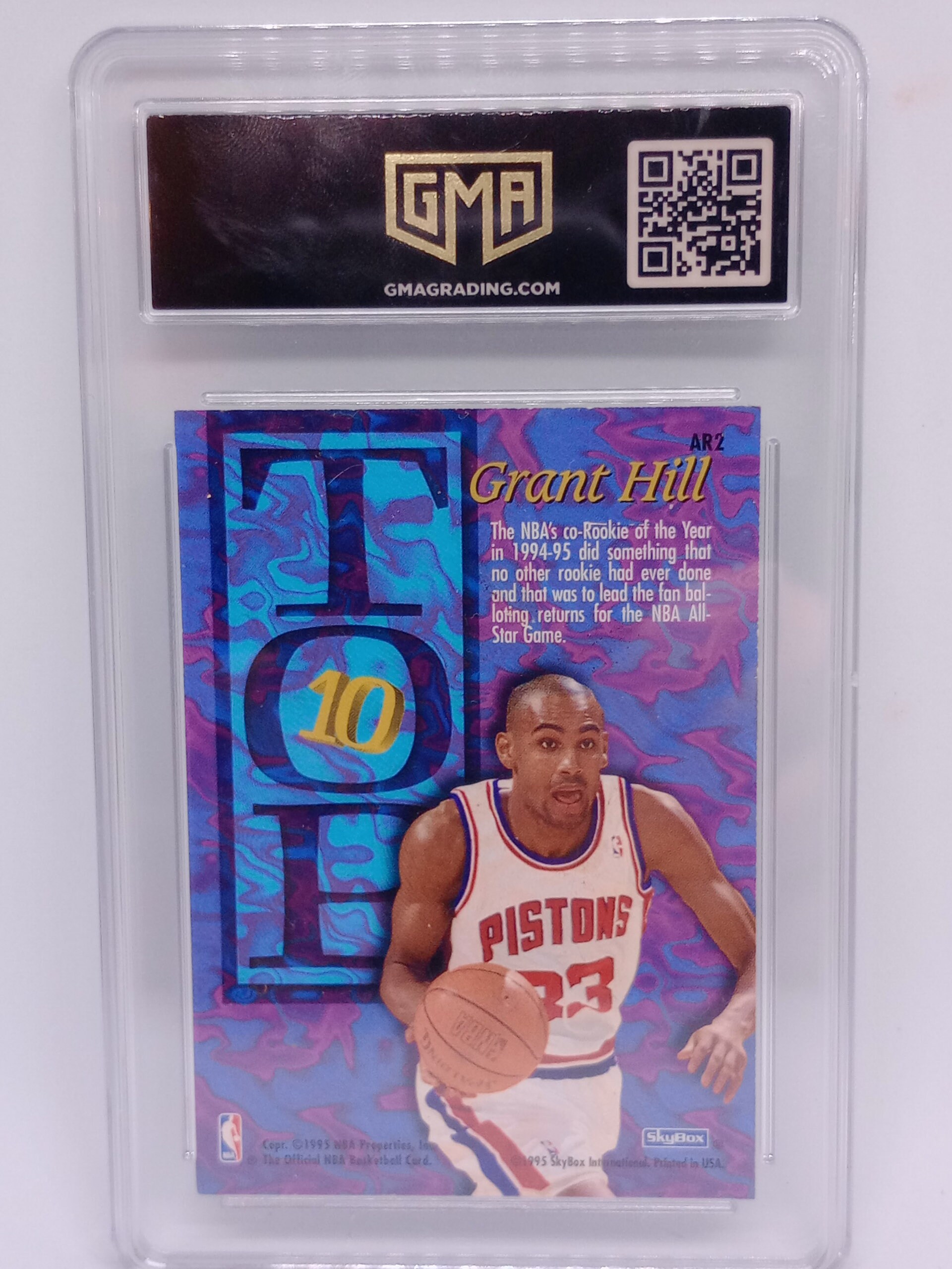 Grant Hill 1995 Hoops #AR2 Top Ten All-time Rookie Year GMA 7 NM
