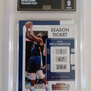 Zion Williamson 2021-22 Panini Contenders #35 Season Ticket GMA 9 Mint Graded NBA Karte