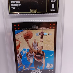 Brandon Roy 2007 Topps #107 50th Anniversary GMA 8 Mint Graded NBA Card