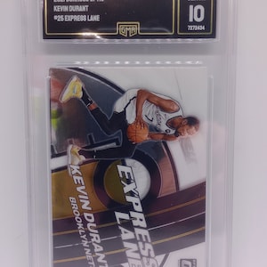 Kevin Durant 2021-22 NBA Panini Donruss Optic #25 Express Lane Insert Card - GMA 10 Gem Mint Graded