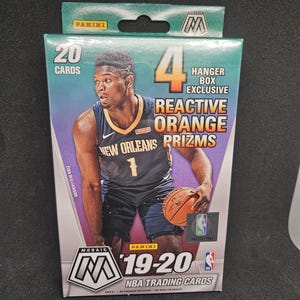 Panini Mosaik 2019-20 NBA Basketball Hanger Box Exclusive - Neu ab Werk versiegelt - 4 Reactive Orange Mosaik Prizms