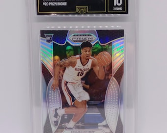 Brandon Clarke 2019-20 NBA Panini Prizm Draft Picks #20 Zilveren Prizm Rookie Card - GMA 10 Gem Mint Graded