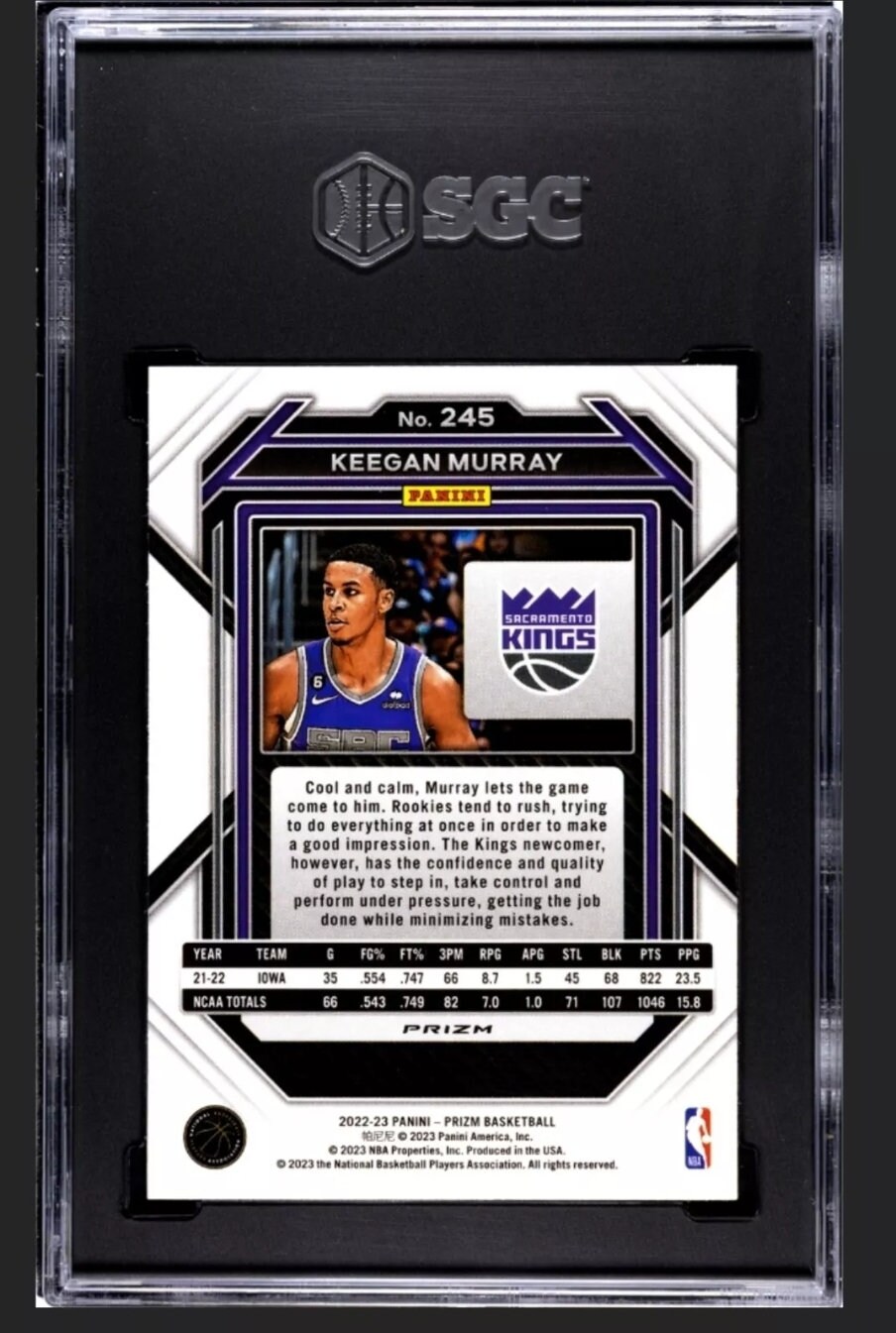 2022-23 Panini Prizm Draft Picks Keegan Murray Manga #MAN-KM