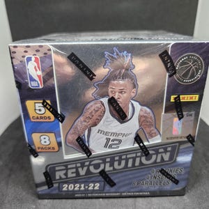 Panini Revolution 2021-22 NBA Basketball Hobby Box - NEW Factory Sealed - Guaranteed 8 Prizms 4 Rookies 4 Inserts