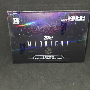Topps Midnight 2023-24 NBA Basketball Hobby Box - New Factory Sealed - Guaranteed 3 Autographs