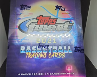 Caja de colección Topps Finest 2021 NBA Basketball - Nueva, sellada de fábrica - Autógrafo cromado garantizado en tarjeta por caja