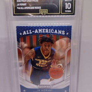 Ja Morant 2021-22 NBA Prizm Draft Picks #44 All Americans Rookie Insert - GMA 10 Gem Mint Graded Card