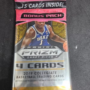 Pack de violoncelles Panini Prizm Draft Picks 2019 exclusif NBA - Neuf scellé en usine - Pack bonus de 3 cartes Pulsar rose Prizm