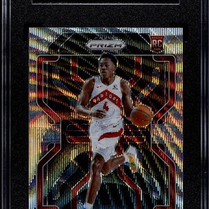 Scottie Barnes 2021 NBA Panini Prizm #320 Silver Wave Prizm Rookie Card - SGC 9 Mint Graded