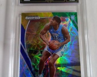 Day'Ron Sharpe 2021 Panini Prizm Draft Picks #25 Blue Yellow Green Prizm Rookie Card GMA 10 Gem Mint Graded NBA Card