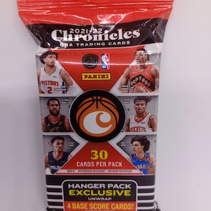 Pack de suspension exclusif Panini Chronicles 2021-22 NBA Basketball - 30 cartes - Neuves scellées en usine