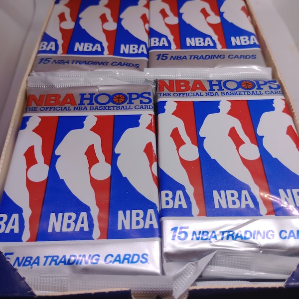 NBA Hoops 1990-91 Series 1 Basketball Cards Factory Sealed - 1 Pack - 15 Cards - All-Star Inserts