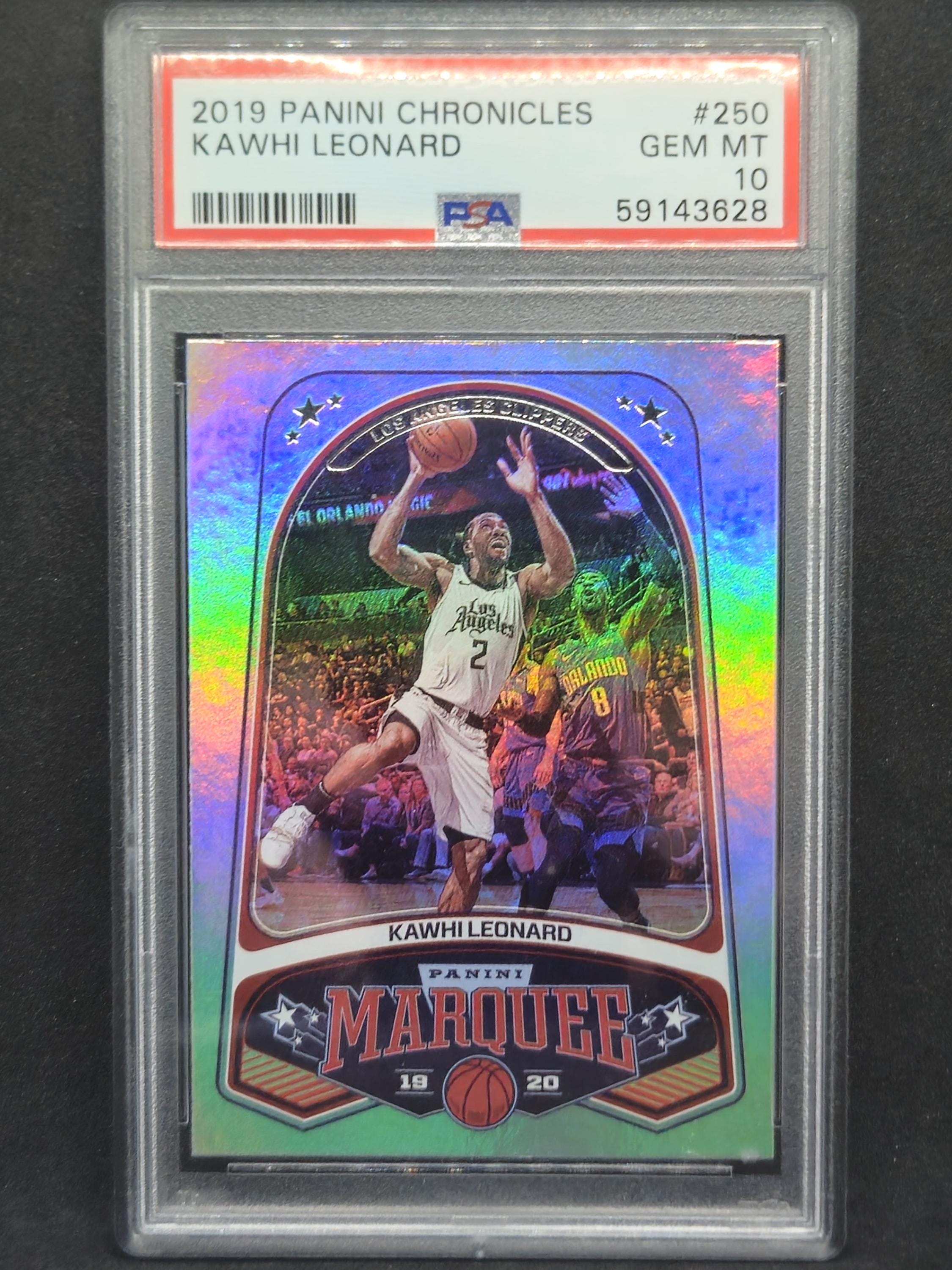 Kawhi Leonard 2019-20 NBA Panini Chronicles #250 Marquee Holo Card