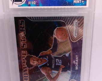 Ja Morant 2020-21 NBA Panini Prizm #10 "Sophomore Stars" Insert Card- ECG 9.5 Mint Plus Graded