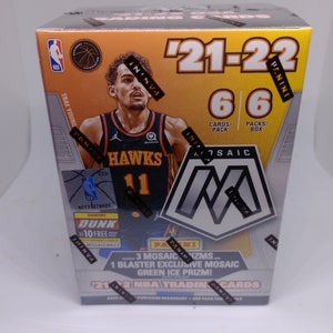 Panini Mosaic 2021-22 NBA Basketball Exclusive Blaster Box - Neuve scellée - 36 cartes - 1 Mosaic Green Ice Prizm