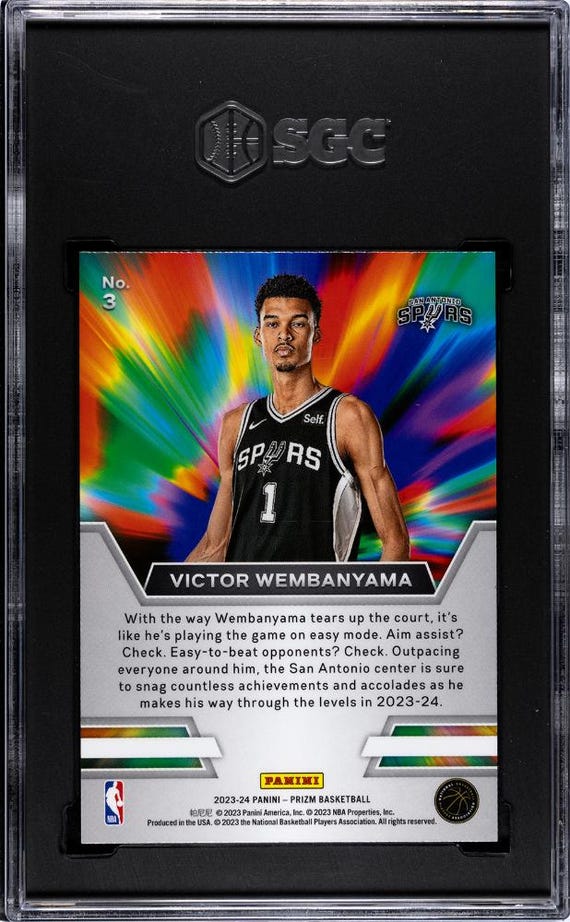 Victor Wembanyama Rookie Card 2023-24 Panini Instant – TCC Graded 
