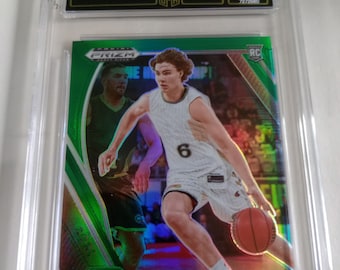 Josh Giddey 2021-22 NBA Panini Prizm Draft Picks #17 Green Prizm Rookie Card GMA 10 Gem Mint Graded