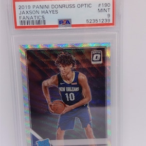 Jaxson Hayes 2019-20 NBA Panini Donruss Optic #190 Fanatics Prizm Rated Rookie Card - PSA 9 Mint Graded