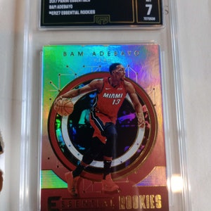 Bam Adebayo 2017 NBA Panini Essentials #ER27 Essential Rookie Card - GMA 7 Graded