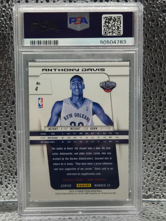 Anthony Davis 2013-14 NBA Panini Prizm #4 Basketball Card - PSA 9